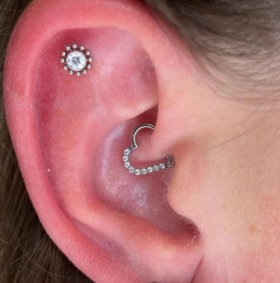 The Rising Trend: Heart Daith Earrings