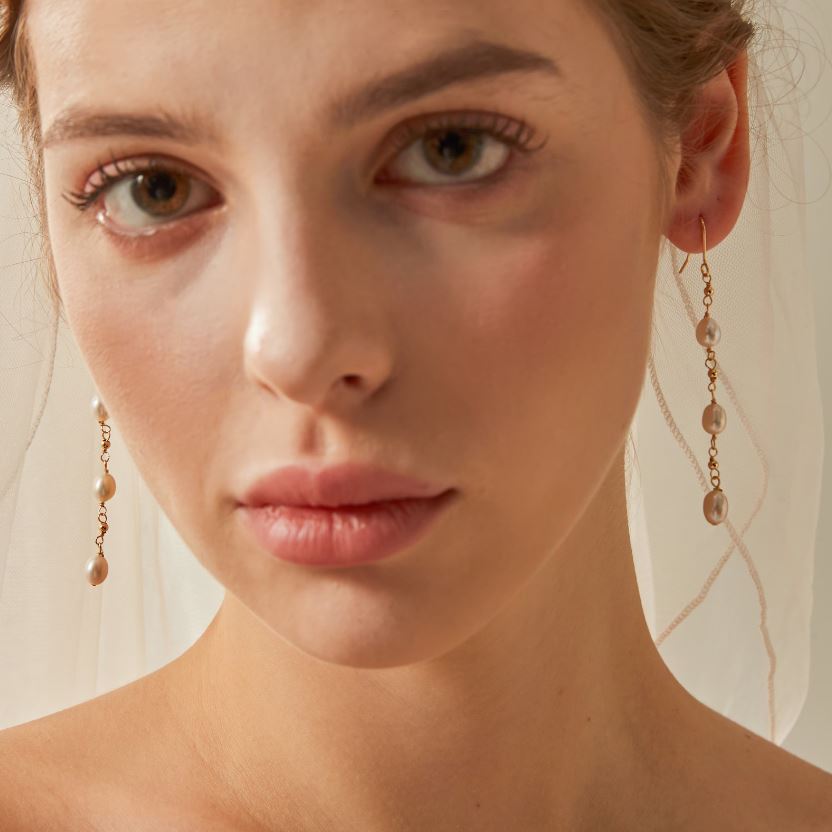 , bridal pearl earrings