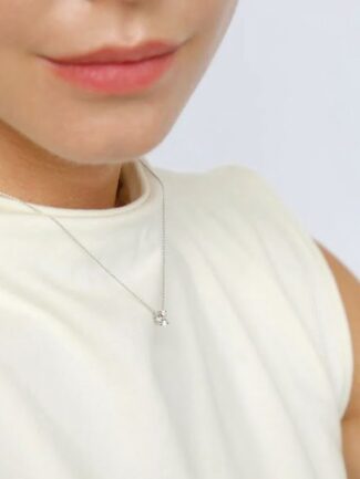 Minimalist diamond necklace