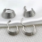 16G Stacked Septum Clicker in Silver