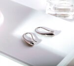 925 Sterling Silver Filled Solid Teardrop Drop Earrings